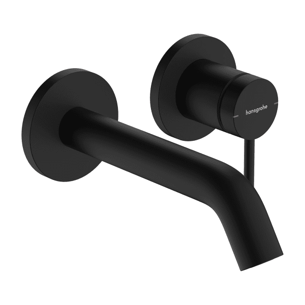 Hansgrohe Tecturis S Unterputz-Waschtischarmatur, mit Ablaufgarnitur, 2-Loch-Montage, schwarz matt